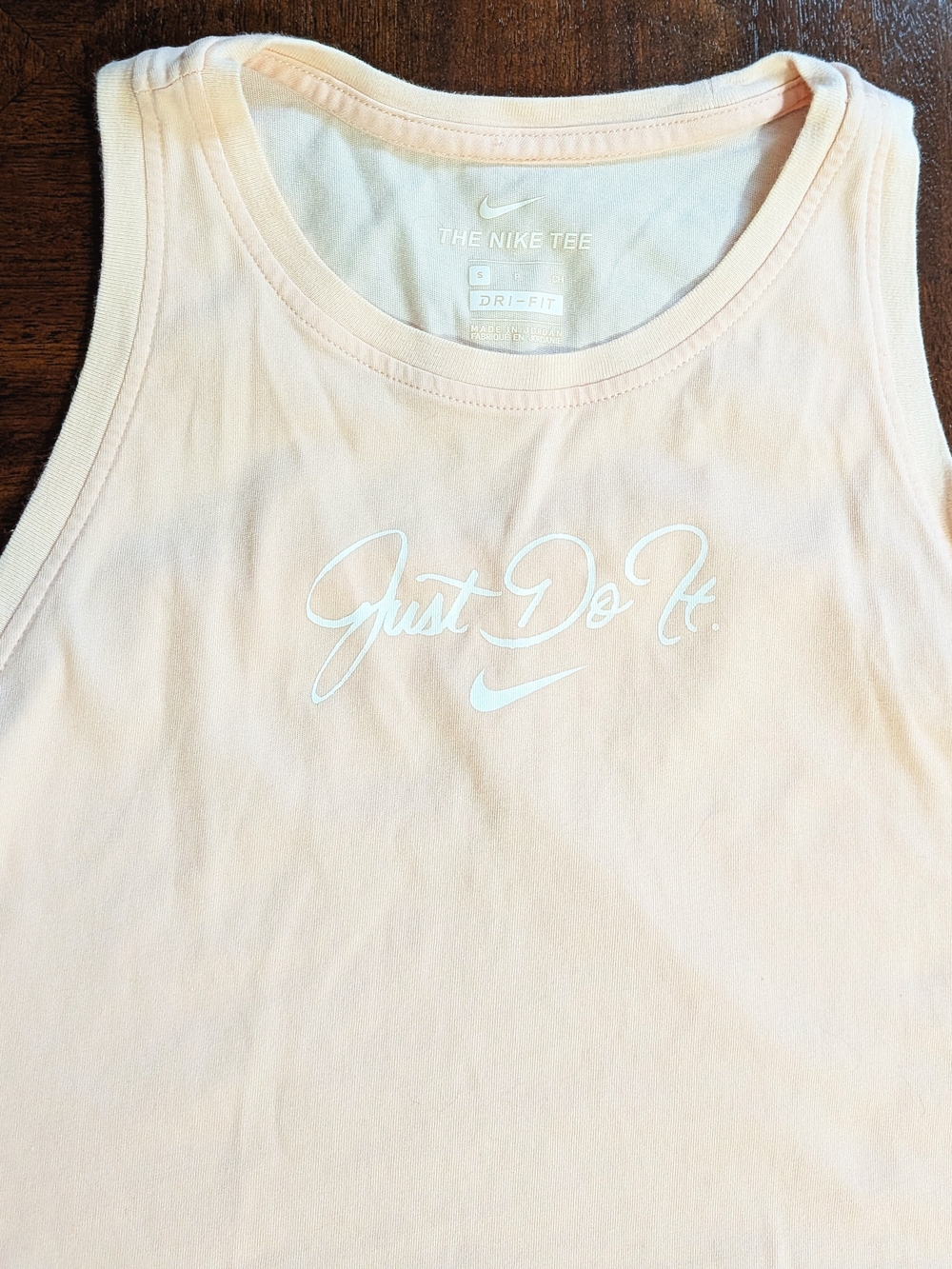 Nike Women's Just Do It Dri-Fit Muscle Tank Top Light Pink Size Small - Picture 3 of 5